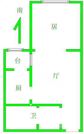 雅阳家园1室1厅1卫54.12㎡南140万