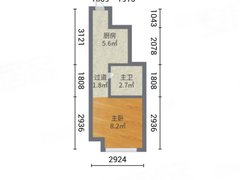 东莞石龙新城区汇星商业中心(商住楼) 1室0厅1卫 900.0元 电梯房出租房源真实图片
