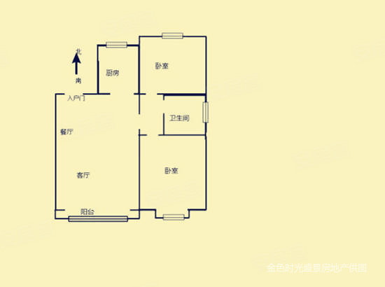 保利花园(南区)2室2厅1卫91.19㎡南北164万