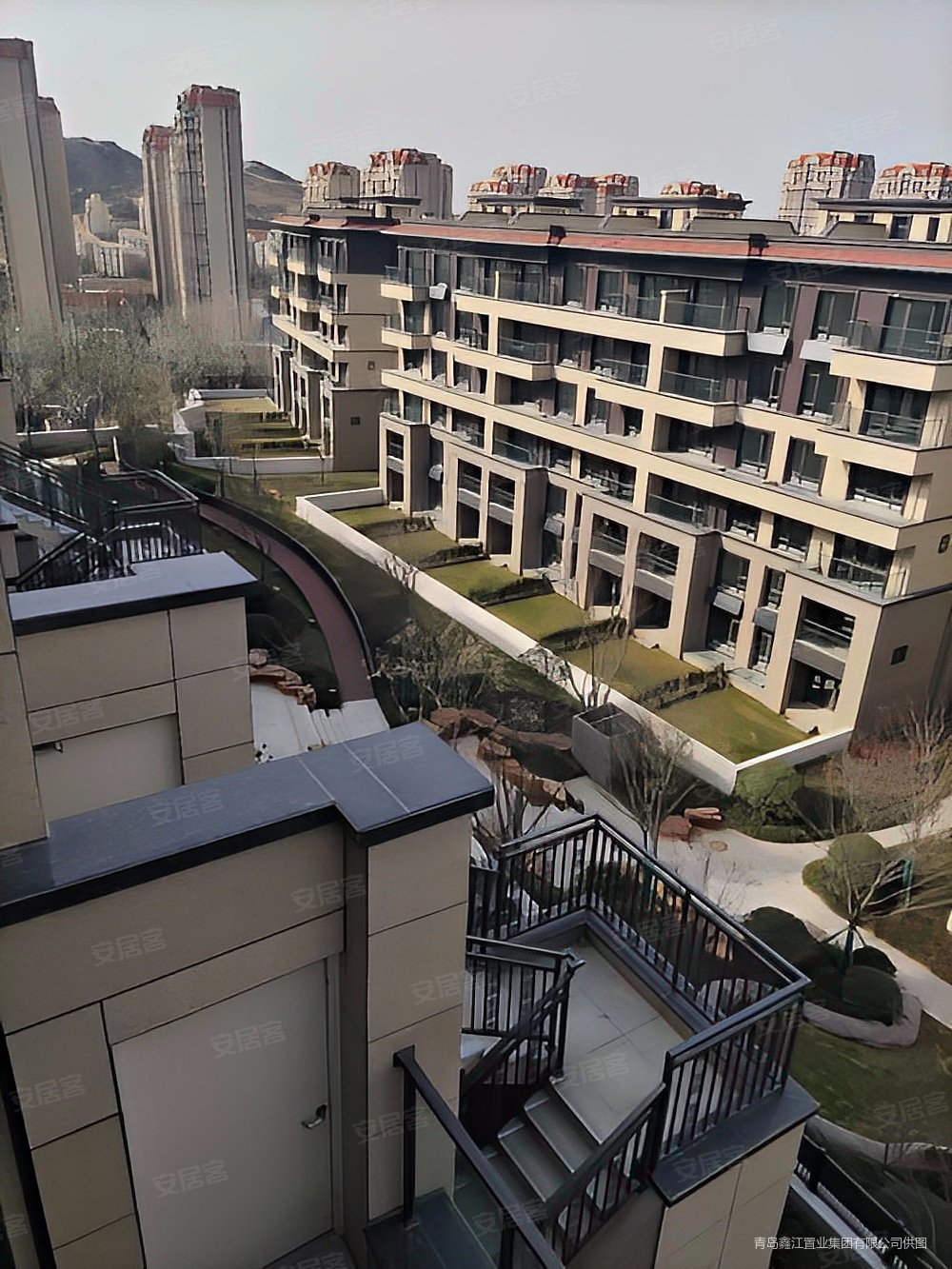 鑫江瑞府上层叠拼空中花园送车位实景现房