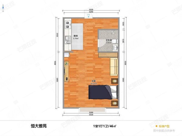 【多图】恒大雅苑,四台子租房,恒大雅苑公寓精装修,出租,拎包即住