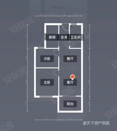 厚屿龙山苑2室1厅1卫75.03㎡南北55万