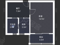 上海嘉定真新真南小区 1室1厅1卫出租房源真实图片
