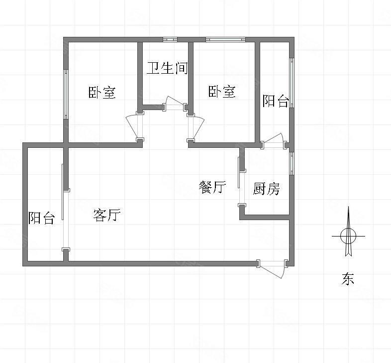 城市童话2室2厅1卫71㎡北83万