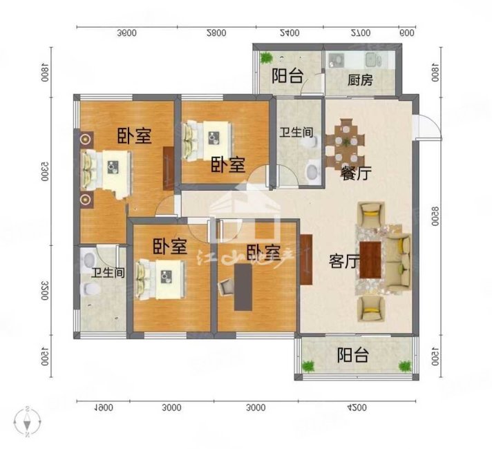 广西大学,鲁班路地铁口,振业尚府4房