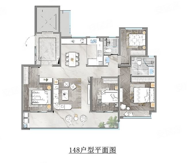 沈阳龙湖天奕460平户型图片