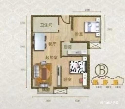京铁潞园  南向2居室 总价215 八里桥地铁