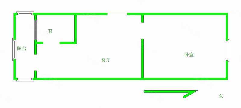 大江里1室1厅1卫40.39㎡东西73万