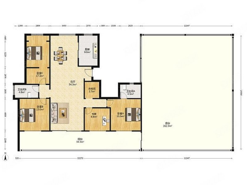 诚售 荷澜庭全小区只有6套 产证面积152平实的300平
