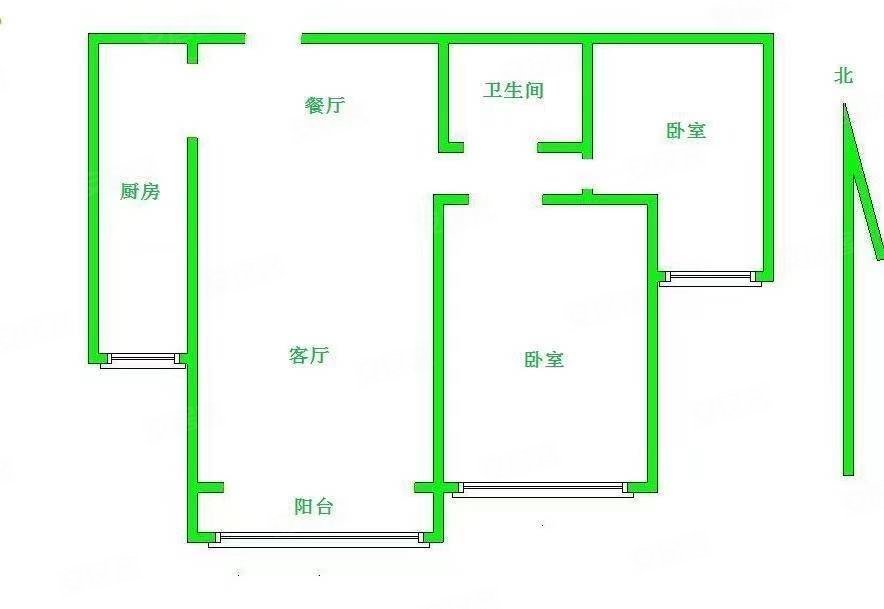 嘉兴青年新城1室1厅1卫54㎡南北67.9万