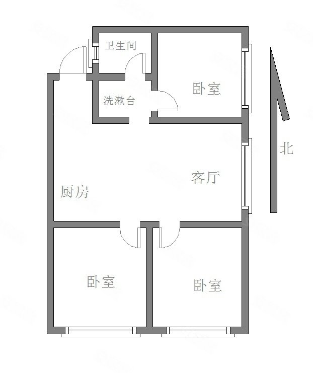 玺悦公馆3室1厅1卫76㎡南北43万