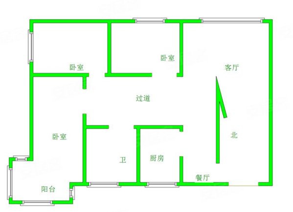 安康苑西区3室2厅1卫125㎡南北110万