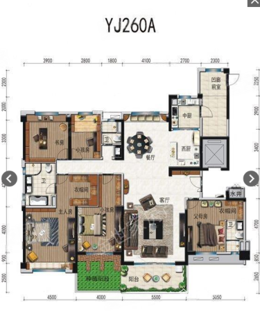 玉林碧桂园凤凰城5室2厅3卫275㎡南北125万