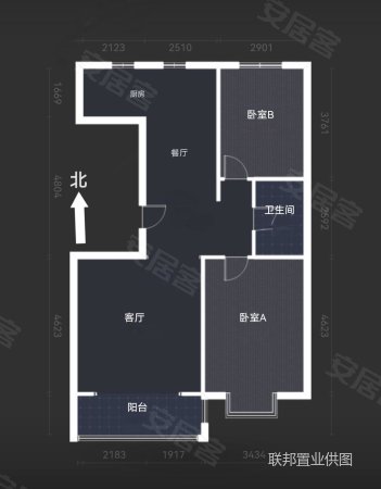 秀水佳园2室2厅1卫101㎡南北108万