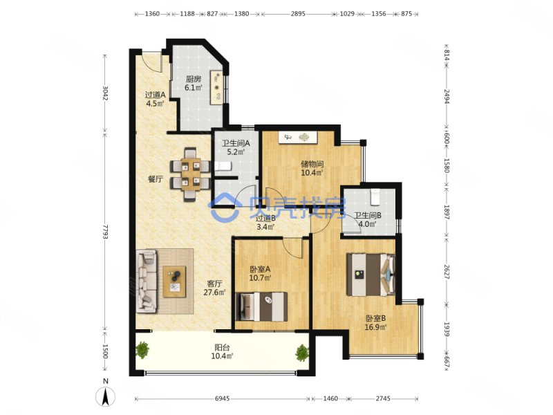 万达旁 金地九樾 次新房 精装3房2卫 全屋定制 无遮挡急售