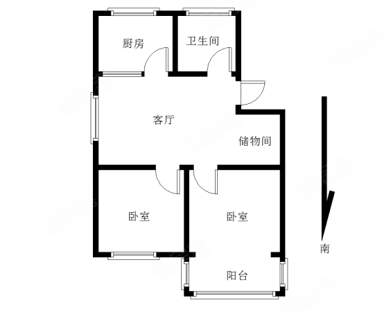 大华一村(华灵路410弄)2室1厅1卫81.38㎡南380万