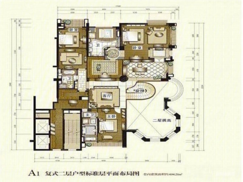 星河湾朗园5室4厅6卫745㎡南6500万