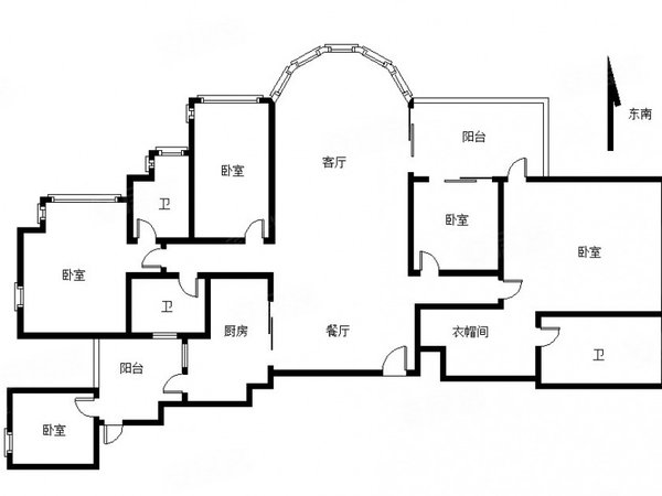 广州天河珠江新城东中海观园国际金穗路 中海观园国际 弧形落地窗户型