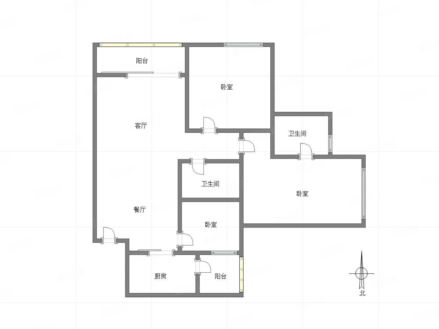 美心南滨雅苑3室2厅2卫96.84㎡北109万