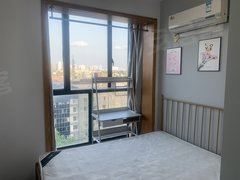 南京建邺茶南押一付一 出门2号线云锦路地铁站 千峰彩翠大厦朝南次卧出租出租房源真实图片