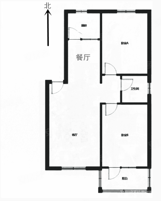 卓达别墅小区2室2厅1卫84.13㎡南北108万