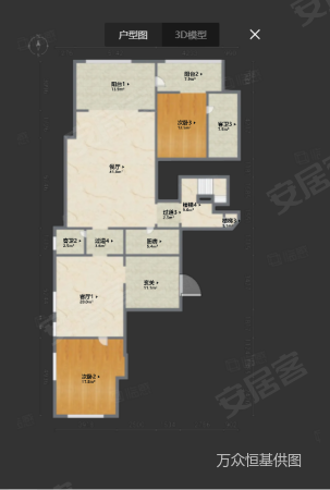 御汤山东区7室4厅6卫384.57㎡南北2180万