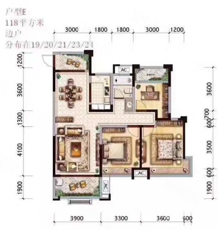 智诚御府3室2厅2卫113㎡南北76万