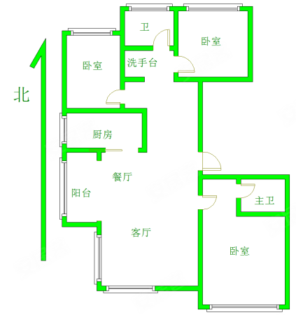 绿城诚园3室2厅2卫125㎡南北108万