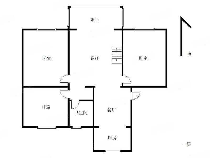 锦秋路1188弄小区3室2厅1卫94.31㎡南北319万