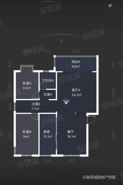 时代风华(2期)5室3厅3卫236.53㎡南北210万