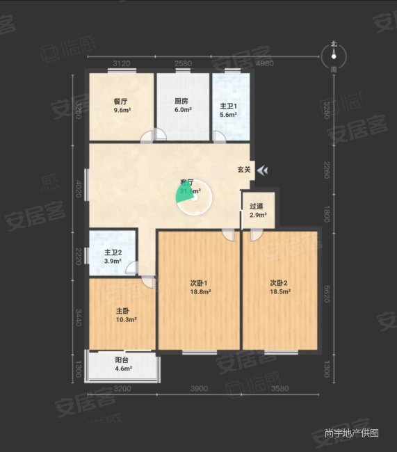 前哨路231弄小区3室2厅2卫132.77㎡南305万