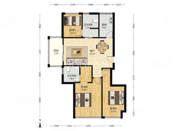 杭州西湖转塘钱江彩虹府云栖小镇 品质住宅 三房两卫全屋定制 中央