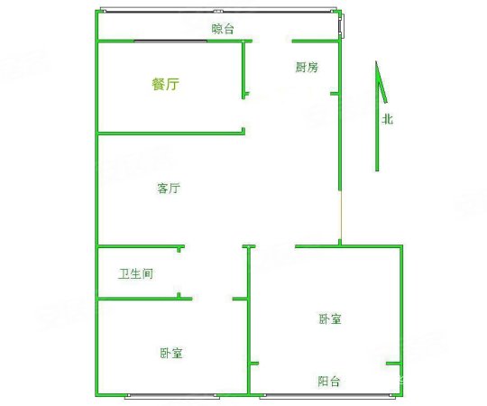 金丰花园3室2厅1卫86㎡南北65万