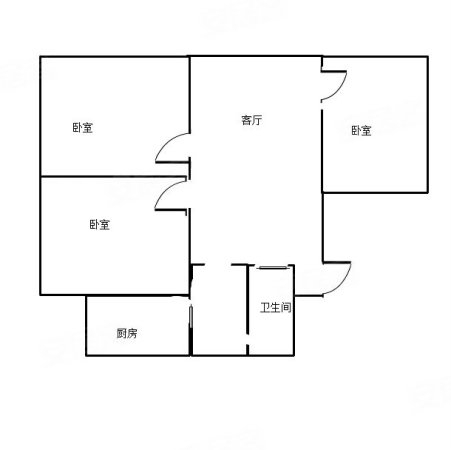 鼓架坡小区3室1厅1卫70.03㎡南北105万