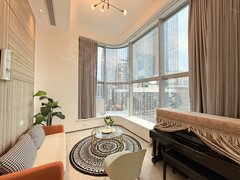 佛山南海金融高新区公主风，金融高新区高端公寓，超大圆弧落地窗，配置齐全，可宠物出租房源真实图片