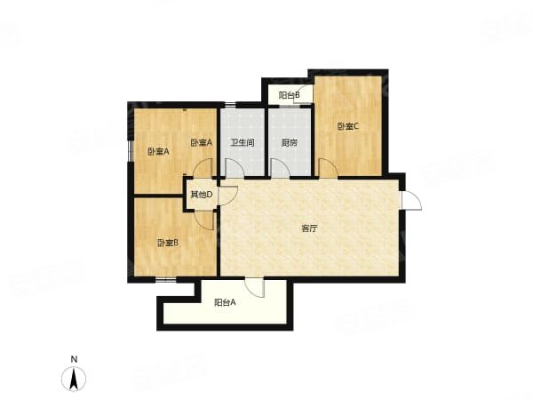 【多图】江南美景花园,新港西租房,整租|江南美景二期 南向三房出租