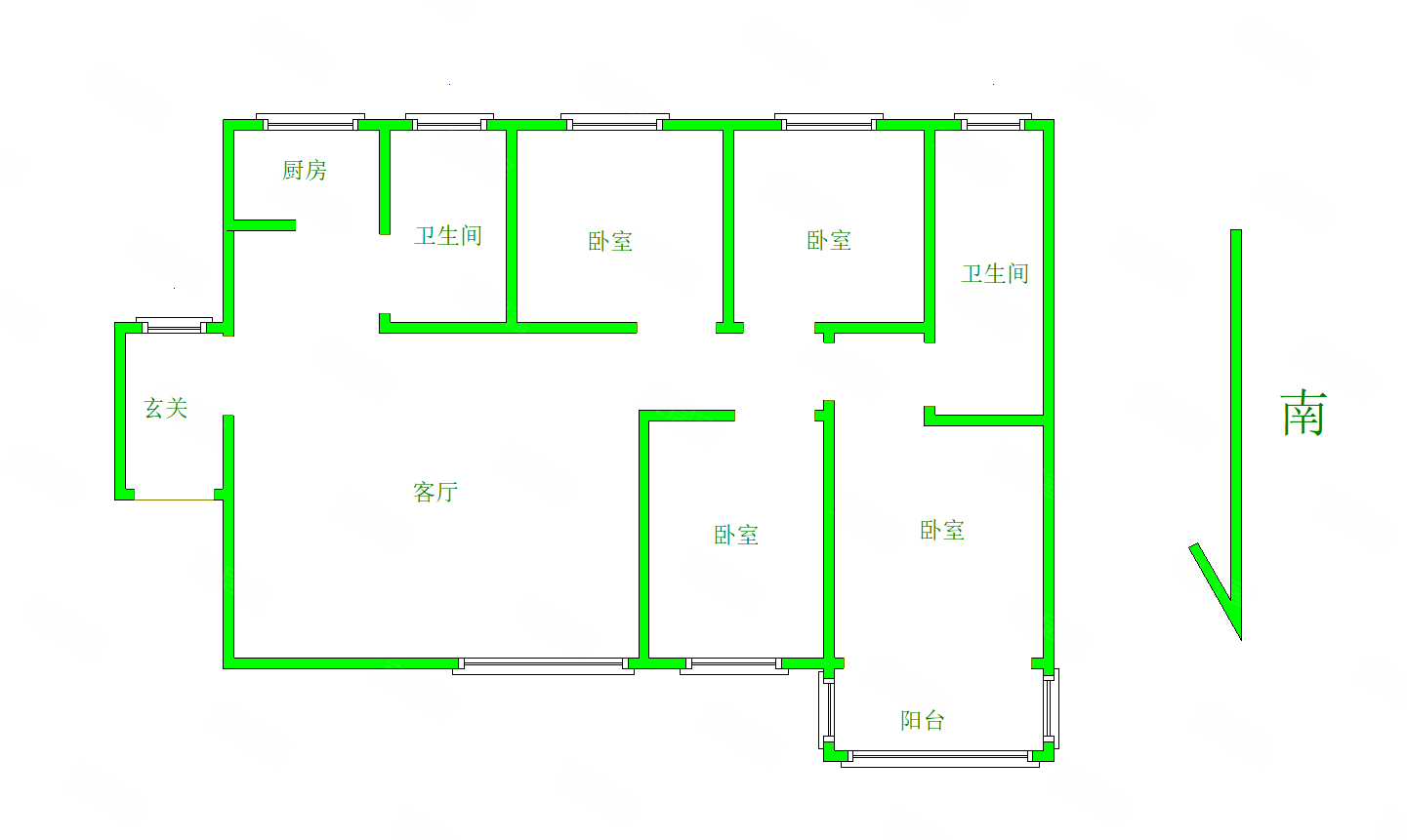 还能砍价 性价比高,书香苑二手房,135万,4室2厅,2卫,177平米-洛阳安居