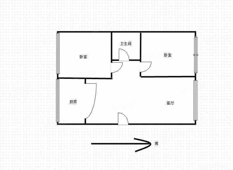 金质融城(一期)2室2厅1卫85㎡南北70万