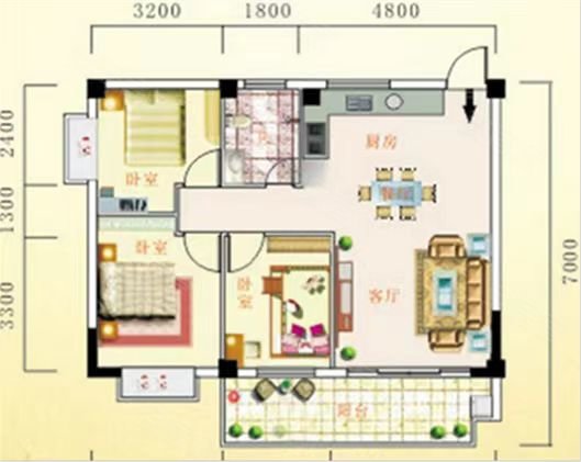 凤岭名园精装修三房招租!好楼层!出租房源真实图片