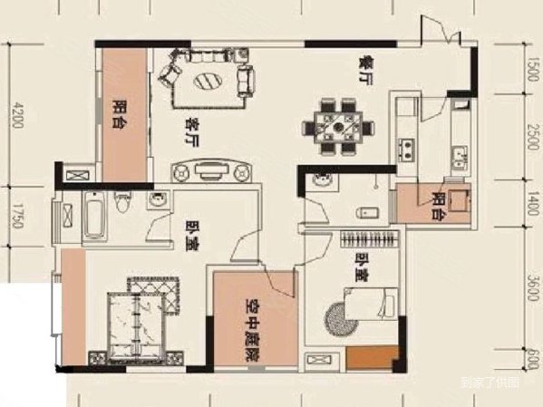 大川壹江城3室2厅2卫108.57㎡西南118万