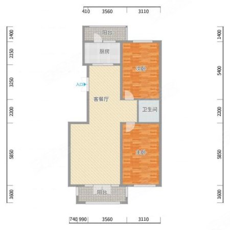 松韵城小区2室1厅1卫141㎡南89万