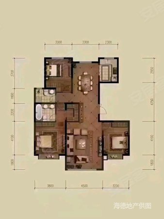 鹿王芳草地3室2厅2卫143㎡南北92万