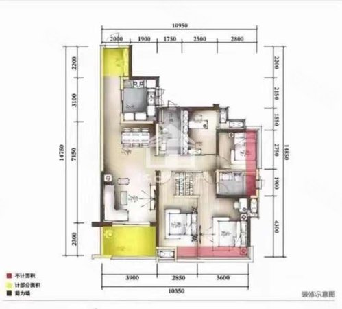 万科城(南区)4室2厅2卫123.09㎡南146万