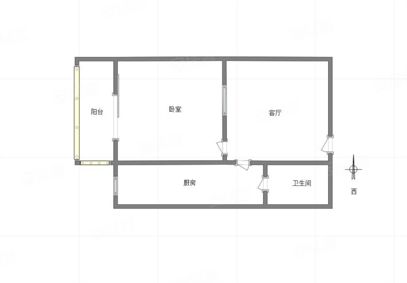 昆榆名仕城1室1厅1卫44.54㎡南46.3万