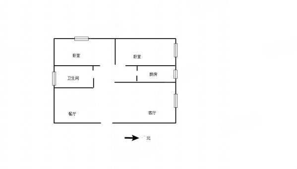 信达绿城2室2厅1卫81.36㎡南北77万