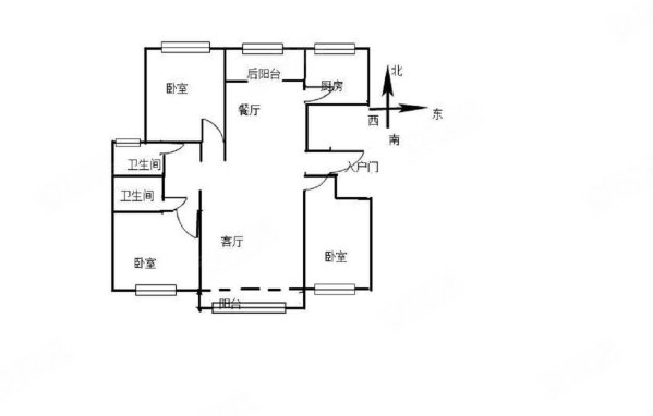 英伦花园3室2厅1卫146.49㎡南北88万