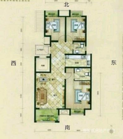 荣盛兰亭苑3室2厅2卫108.86㎡南北125万