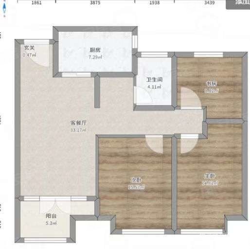 济水别苑3室2厅1卫111㎡东115万