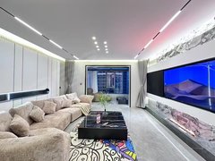 西安曲江新区南湖曲江一期 南湖畔 180平轻奢四室 网络直播 住家 首租实拍出租房源真实图片