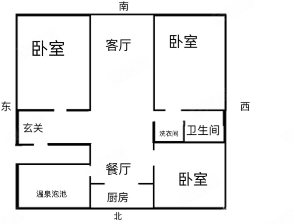 国信南山玲珑台3室2厅2卫113㎡南北85万